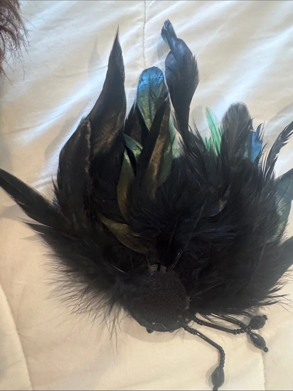 Mardi Gras NWOT green and black face mask
